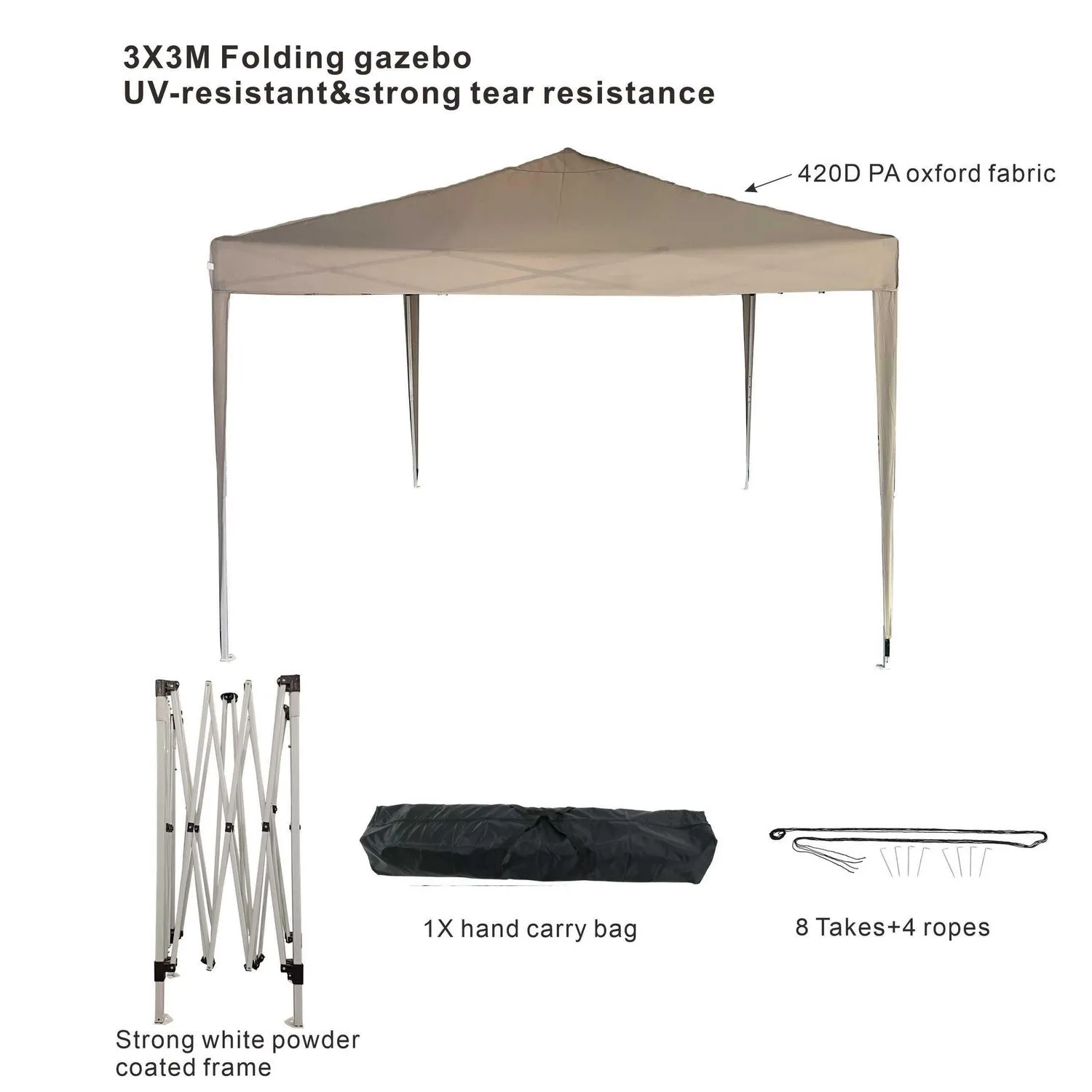 Alquiler de Toldo Plegable 3 x 3 m. - Imagen 3