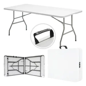Mesa Plegable Portatil de PVC Color Blanco